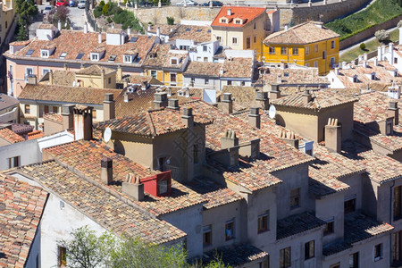 西班牙巨大城市昆卡的空中景象图片