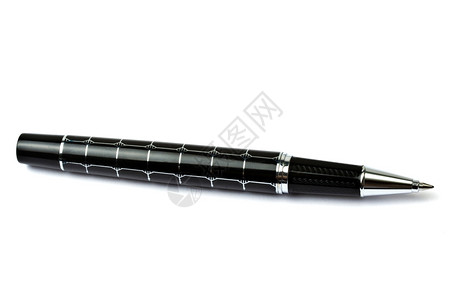 黑色球点Pen孤立于白色背景图片