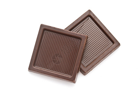美味巧克力关闭白色背景的巧克力图片