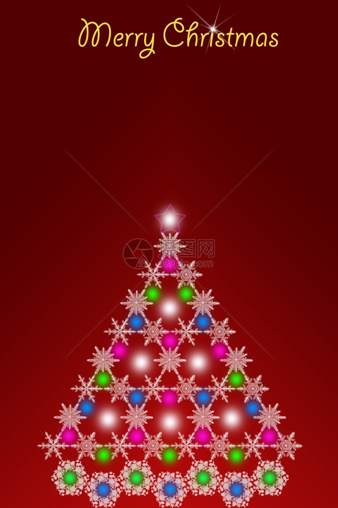 美丽的圣诞树抽象光照背景图片