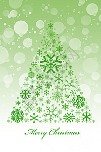 抽象雪花树的美丽圣诞节装饰背景图片