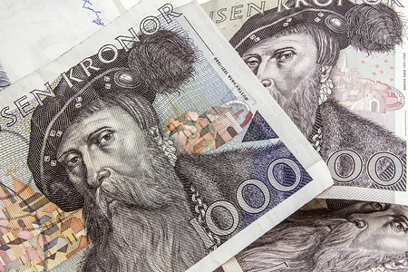 瑞典货币10克朗特结高清图片