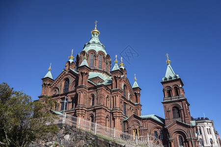 Uspenski大教堂关闭芬兰赫尔辛基图片