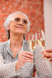 女人在餐厅敬酒图片