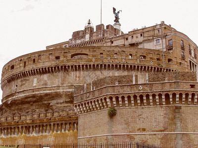 仰望意大利亚德里安罗马的卡斯特尔圣安热洛毛索勒姆图片