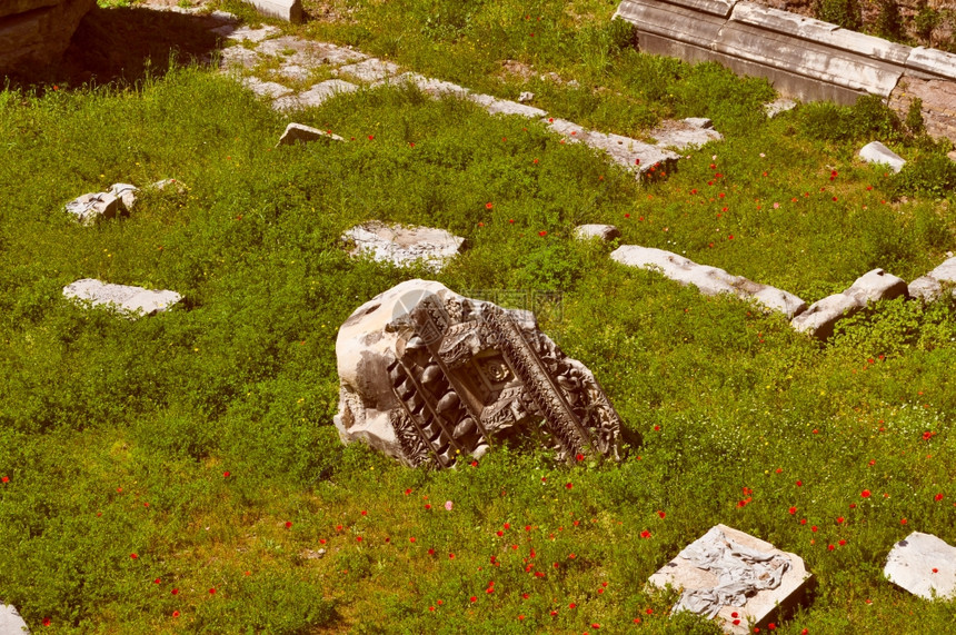 意大利罗马论坛ForoRomano的废墟图片