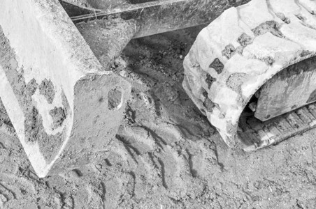 挖洞掘土机械铲黑白土机的详情图片