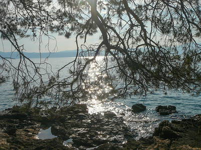 Malinska日落克罗地亚岛Malinska海上日落图片
