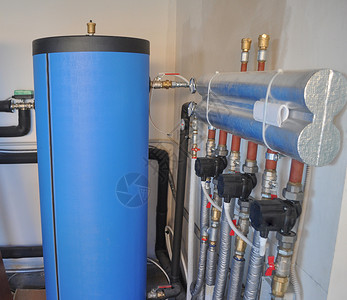 地热电厂的水箱背景图片