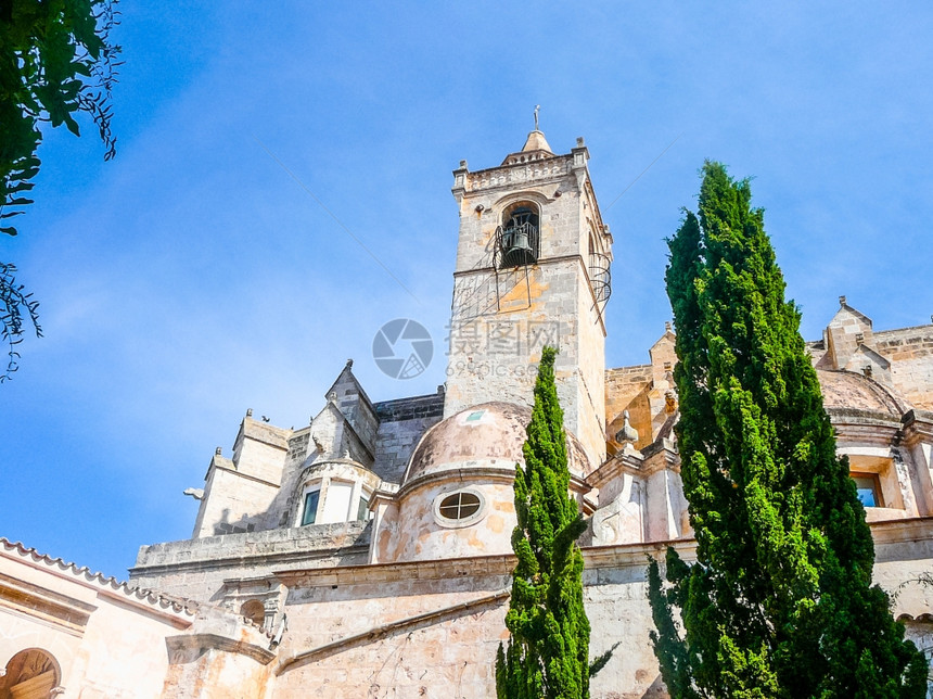Ciutadella大教堂HDR高动态区域HDR西班牙实纳卡的La图片