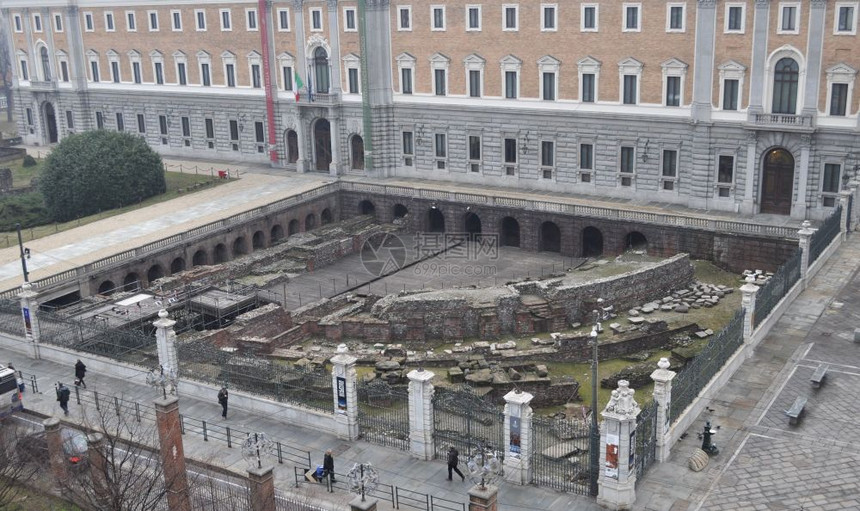 意大利都灵罗马剧院的废墟意大利都灵古罗马剧院的废墟图片