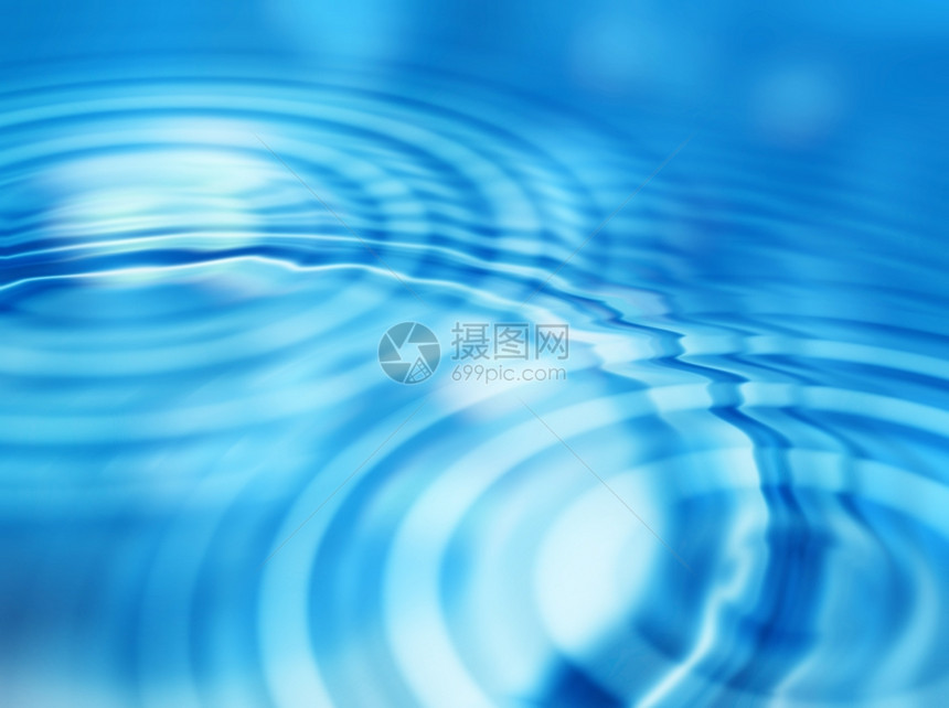 蓝抽象背景有半径水波纹图片