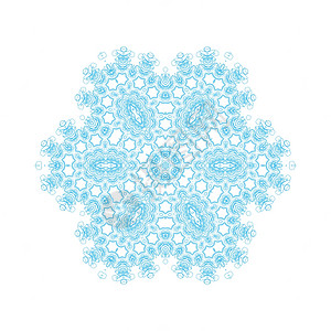 雪花形状的蓝抽象图案图片