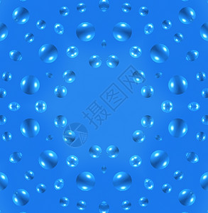 蓝色背景有抽象气泡模式的蓝色背景背景图片