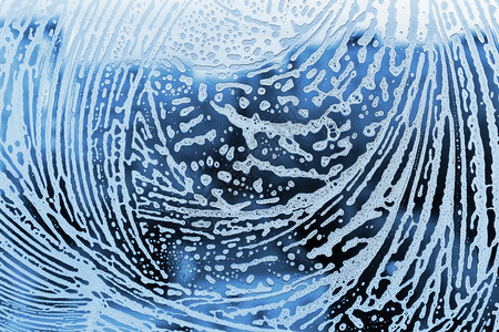 蓝色背景自然肥皂泡沫模式背景图片