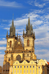 在捷克布拉格历史中心古城广场的旧高清图片