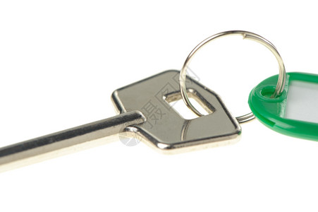 配有颜色小键的密钥在小键中用于记录的白色空标签图片