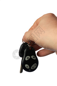 汽车用信号的钥匙汽车用手隔开的钥匙包背景图片