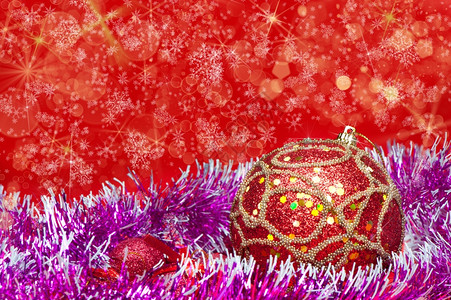 新年球体带雪花光和亮的斑点布基背景图片