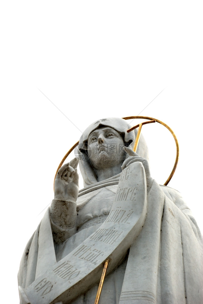 宗教雕像奥兰塔神圣的像以祈祷姿势图片