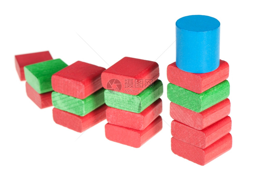 彩色木立方体益智玩具图片