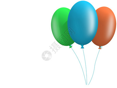 气球亮彩色庆祝气球抽象背景图片