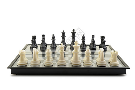 棋子桌面逻辑游戏孤立于白色图片