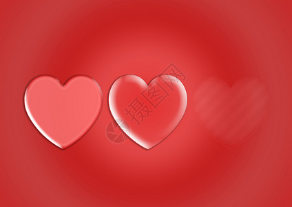 情人节有两颗心的背景设计图片