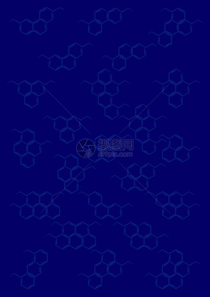 含有苯环结构化学公式的背景摘要图片