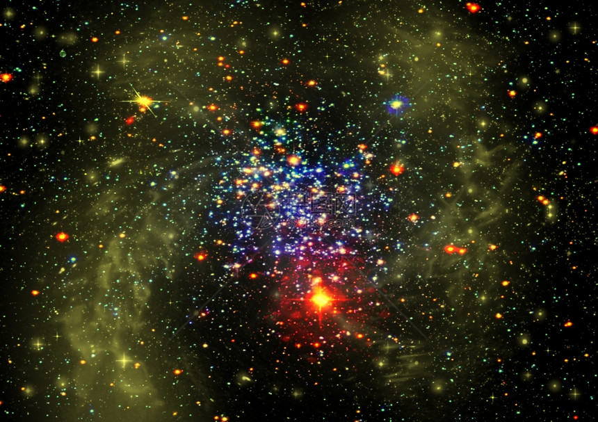 太空中的恒星场和一个云太空中的恒星场一个云和气体拥堵这图像的元素由美国航天局提供图片