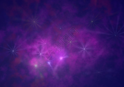 宇宙中紫色星空图片