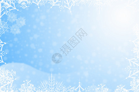 冬季雪圣诞节背景有雪花和星背景图片