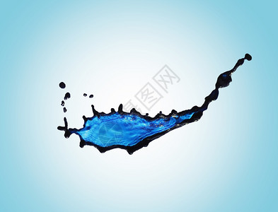 蓝色背景的水滴图像背景图片