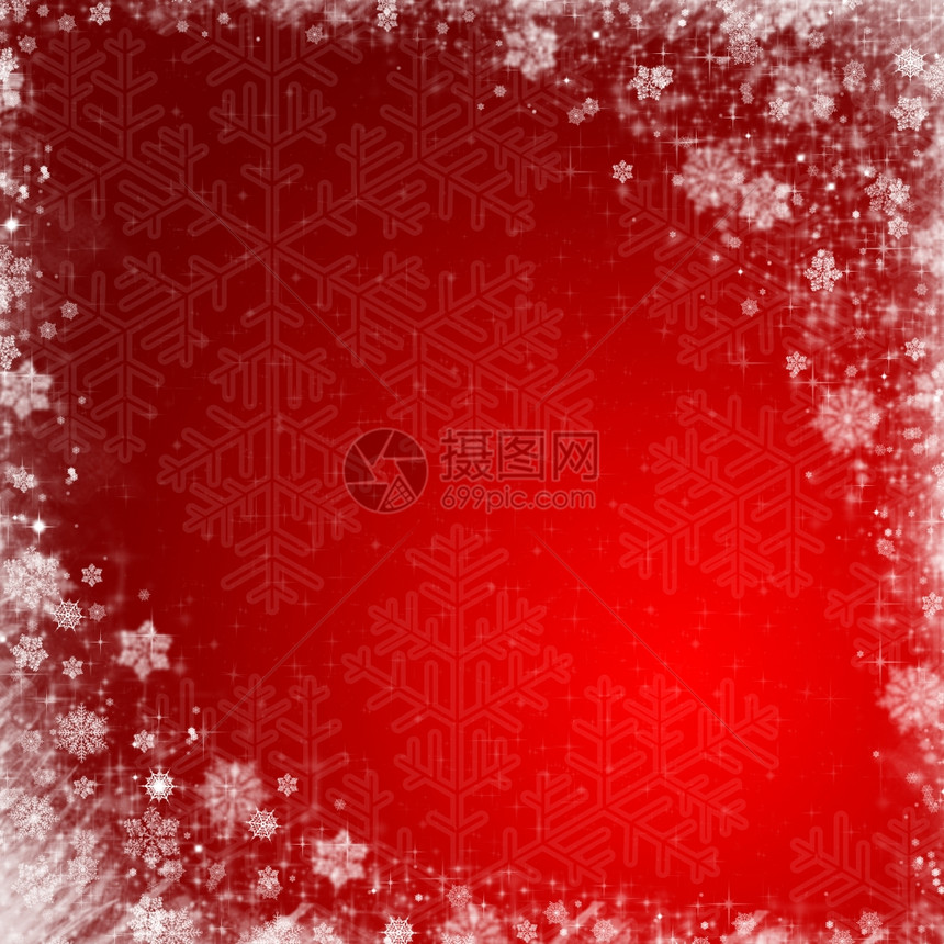 圣诞节背景红白下雪图片