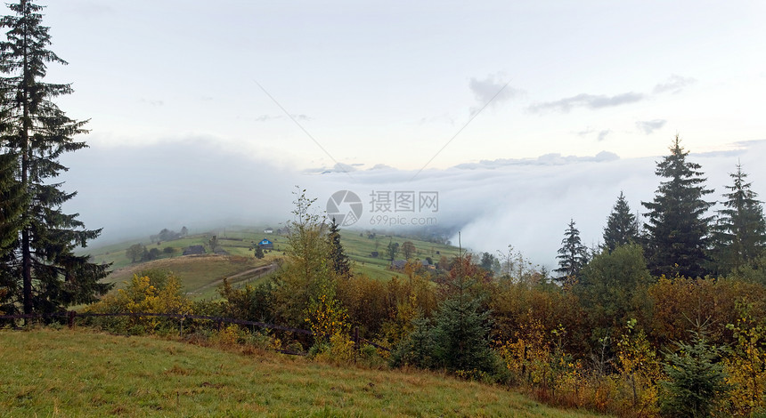 乌克兰喀尔巴阡山秋天的白日梦四针缝合图象图片