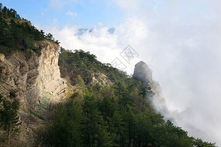 CloudyAjPetri山顶视图克里米亚乌兰图片