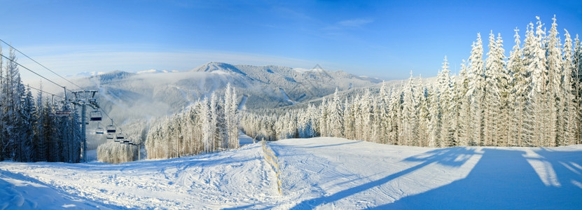 乌克兰Bukovel滑雪胜地三针缝合图像图片