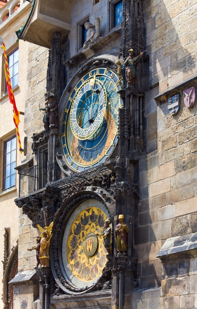 布拉格天文学时钟或布拉格奥罗杰安装于140年StareMesto旧城视图捷克布拉格图片