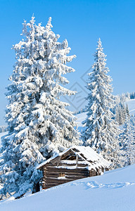 冬季寒平静的山林景观Kukol山喀尔巴阡乌克兰喀尔巴阡山图片