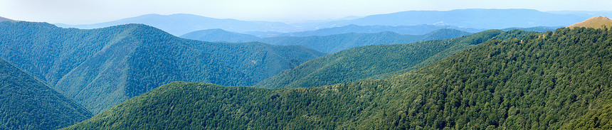 夏季哈兹山林全景观乌克兰喀尔巴阡山四针缝合图象图片