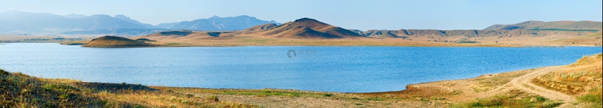 夏季晚间海岸线全景乌克兰里米亚六针缝合图像图片