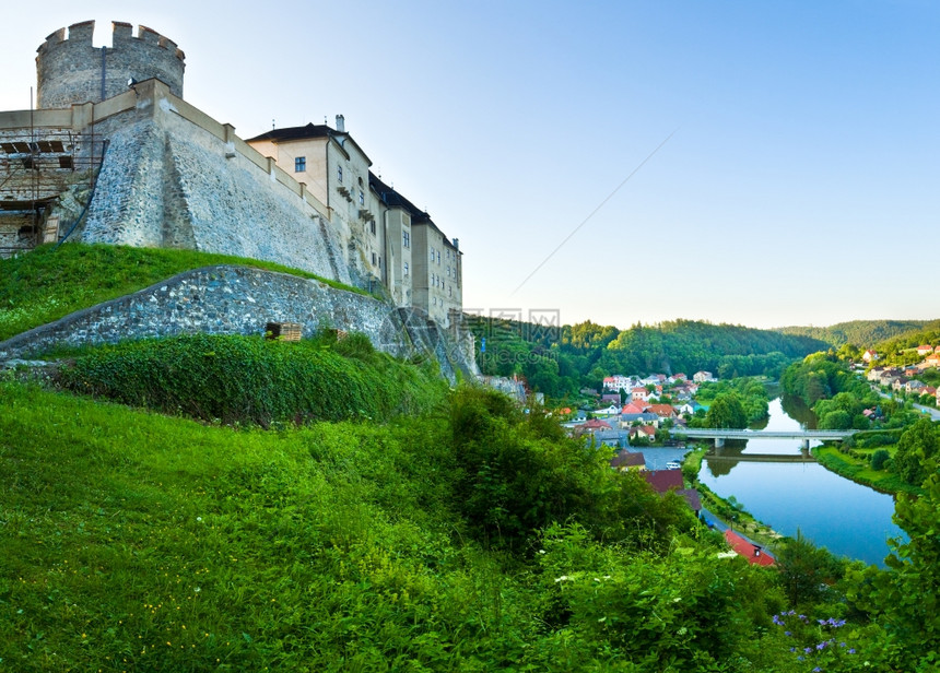 捷克历史中世纪坦伯克城堡中波西米亚部布拉格附近图片