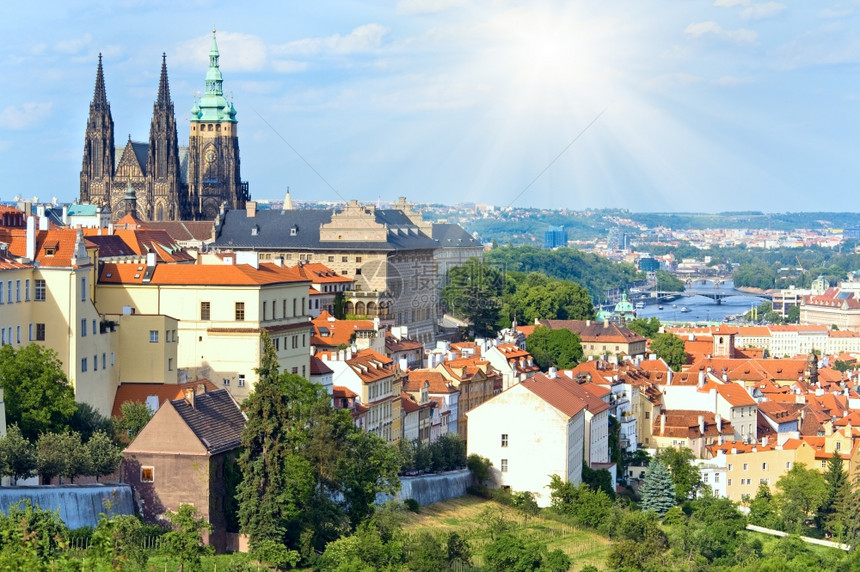 StareMesto旧城视图捷克布拉格图片