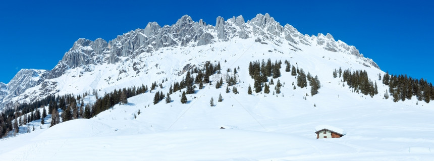 冬季山区全景观奥地利霍克柯尼希格地区图片