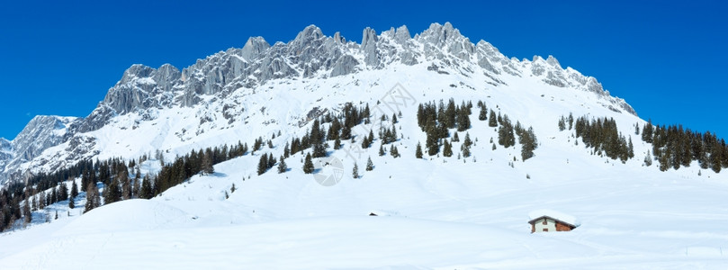 冬季山区全景观奥地利霍克柯尼希格地区图片
