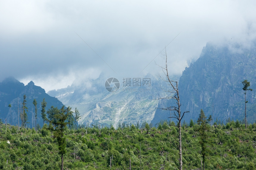 高塔特拉山夏季多云景斯洛伐克图片