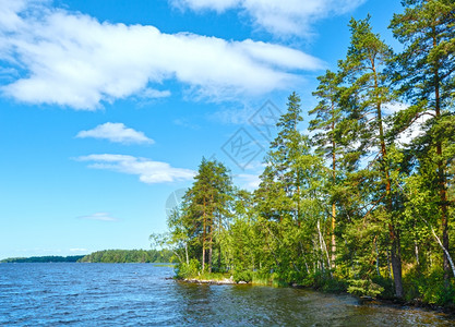 Ruotsalainen湖夏季景观芬兰赫沃萨里附近高清图片