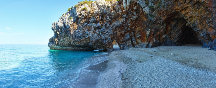 Mylopotamos海滩夏季全景希腊爱琴海图片