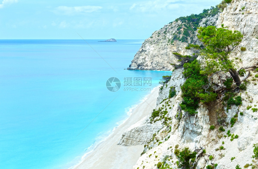 Egremni海滩希腊列夫卡达夏季最佳景色希腊列夫卡达图片
