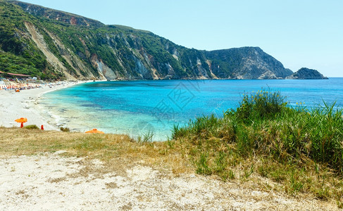 佩塔尼海滩夏季风景希腊基法罗尼亚所有人没得到承认图片